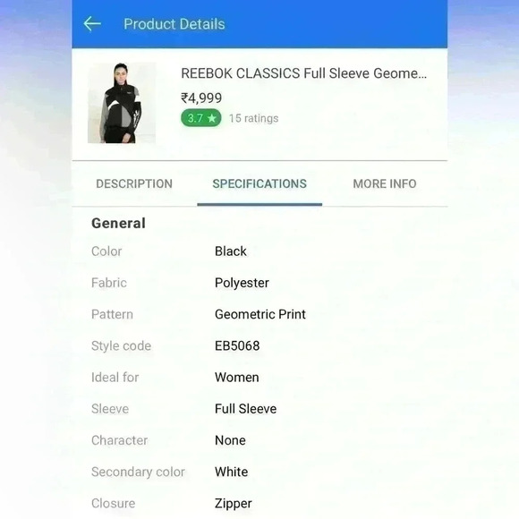 Reebok Classic Geometric Track Jacket - Picture 7 of 8